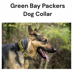 NFL Green Bay Packers Dog Collar - Heavy-Duty, Durable & Adjustable, Size Large
